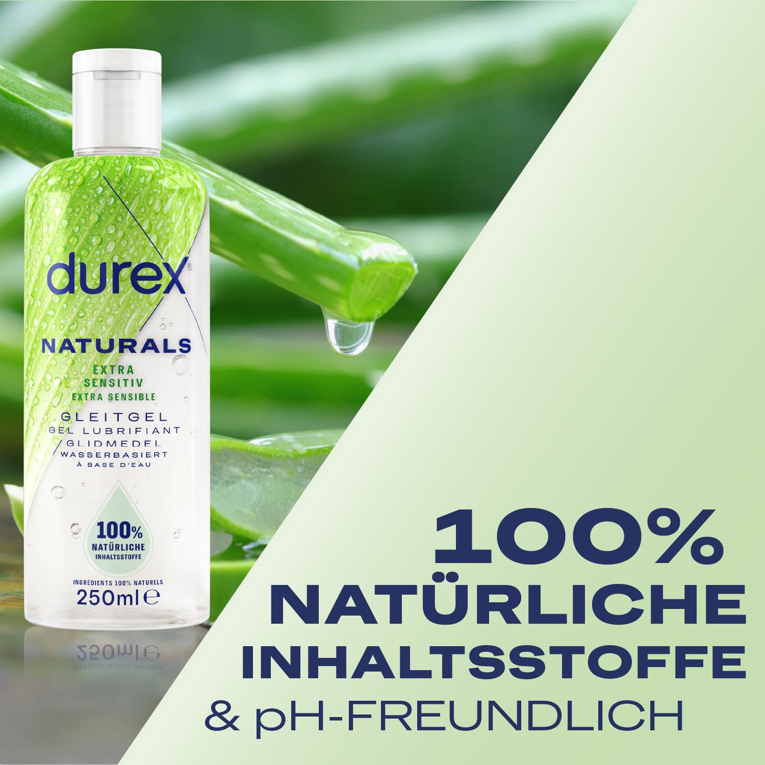 prickelndes gleitgel Durex Naturals Extra Sensitive Gleitgel mit Aloe Vera, 250 ml