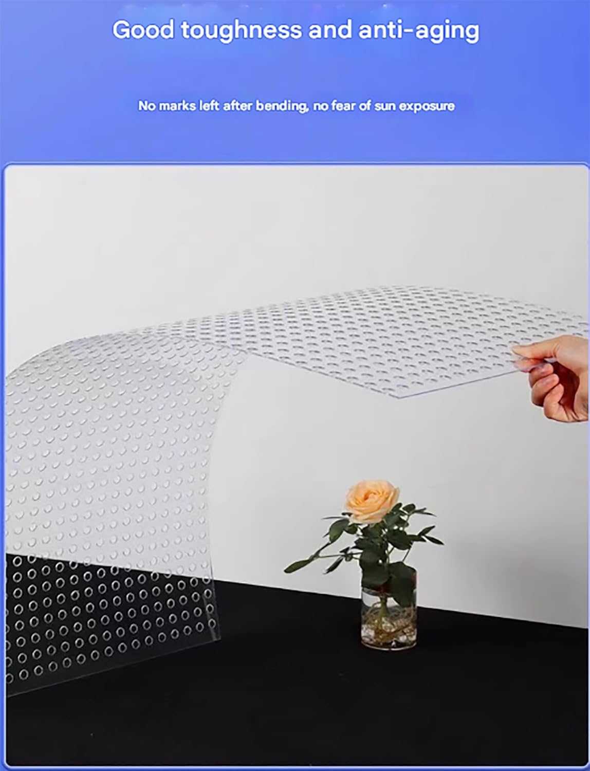 Lightweight Transparent Acrylic Perforated Sheets, 40x500cm Ventilation Board for Indoor & Outdoor Use, Durable Plastic Mesh Plate, Ideal for DIY Projects