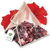 Vista 8 de Naturals-n-Organics Té orgánico de flores de hibisco, sin cafeína, 24 bolsas de té biodegradables