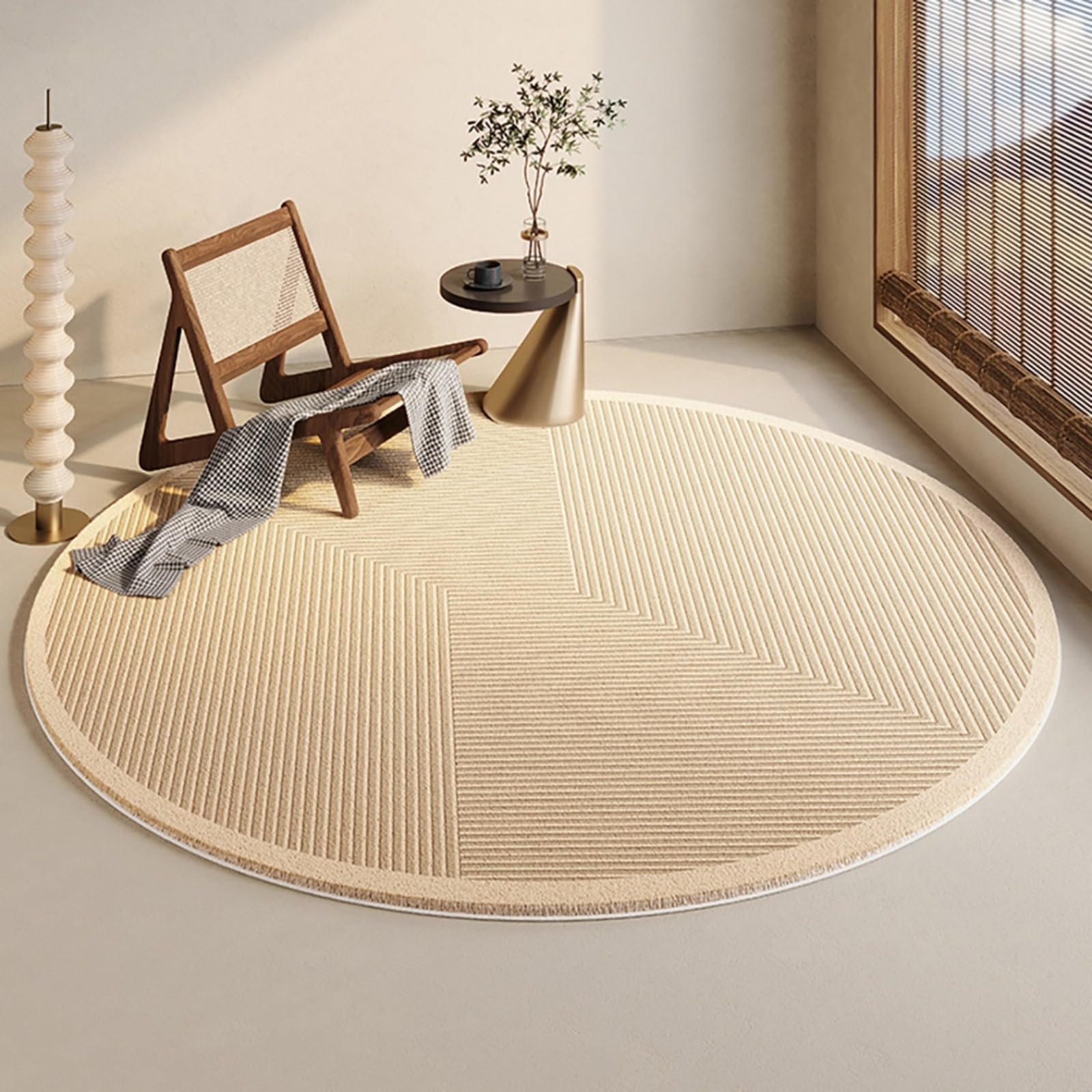 Tapis de chambre douillet et rond pour créer un coin lecture