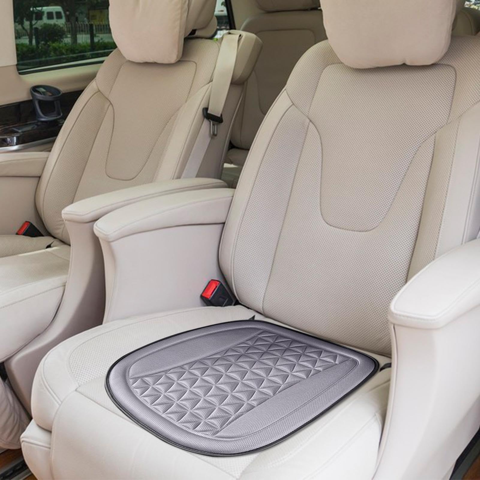 Cojín de asiento refrescante, protector de asiento transpirable antideslizante para automóvil, almohadilla de asiento ventilada para asiento, diseño transpirable para alivio de presión, cojines de | antideslizante para automóvil, almohadilla de asiento ve