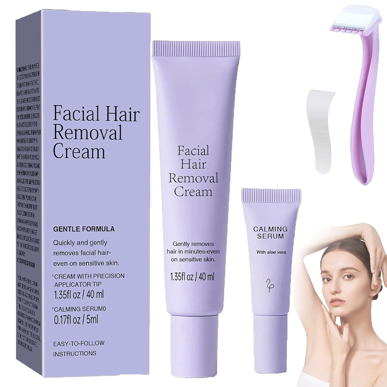 Luuma Facial Hair Removal Cream, Hydrateology Facial Hair Removal, Luuma Facial Hair Remover Cream for Women, Quick and Easy Way to Smoother Skin (1)