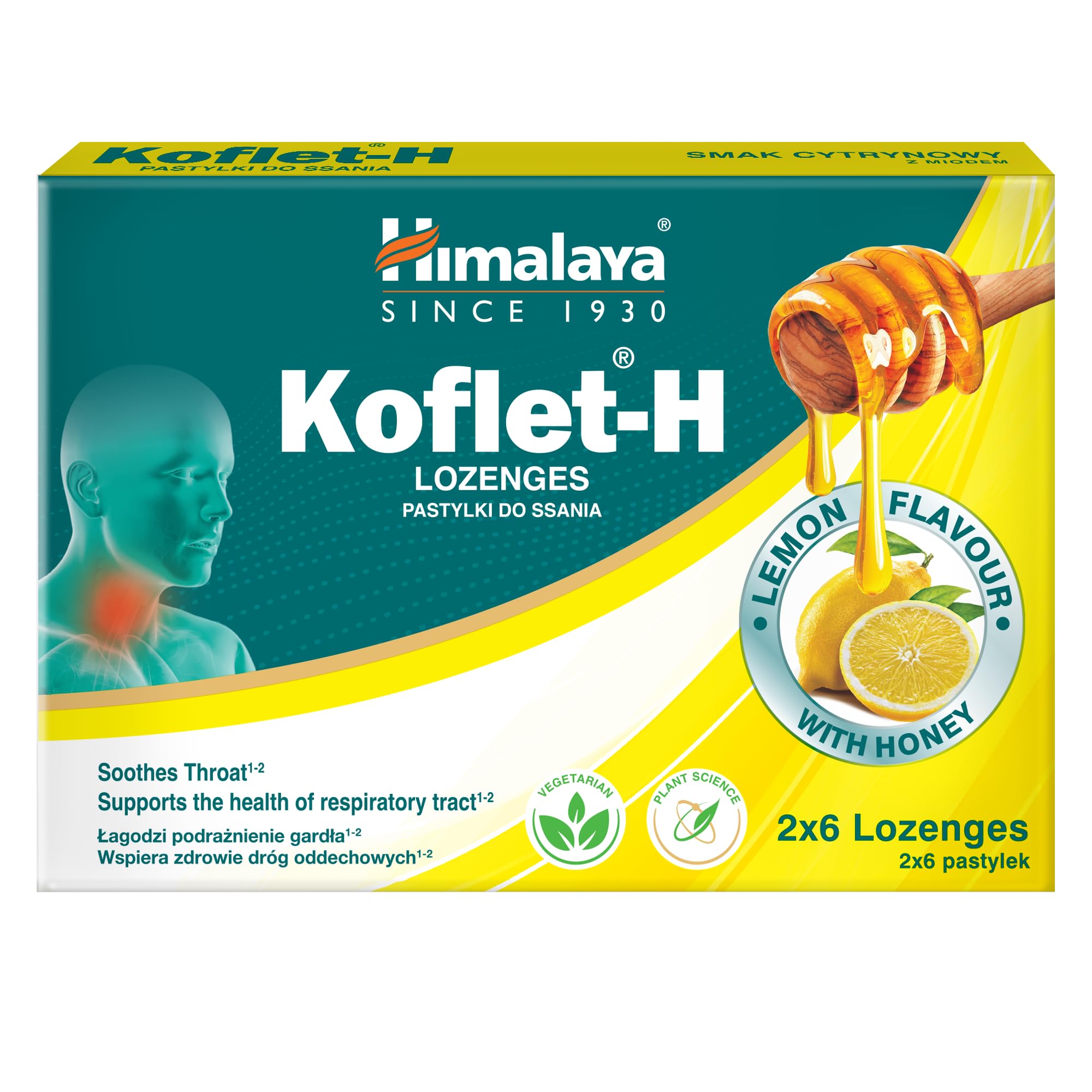 Himalaya Herbals Koflet-H Lemon 12 Lozenges