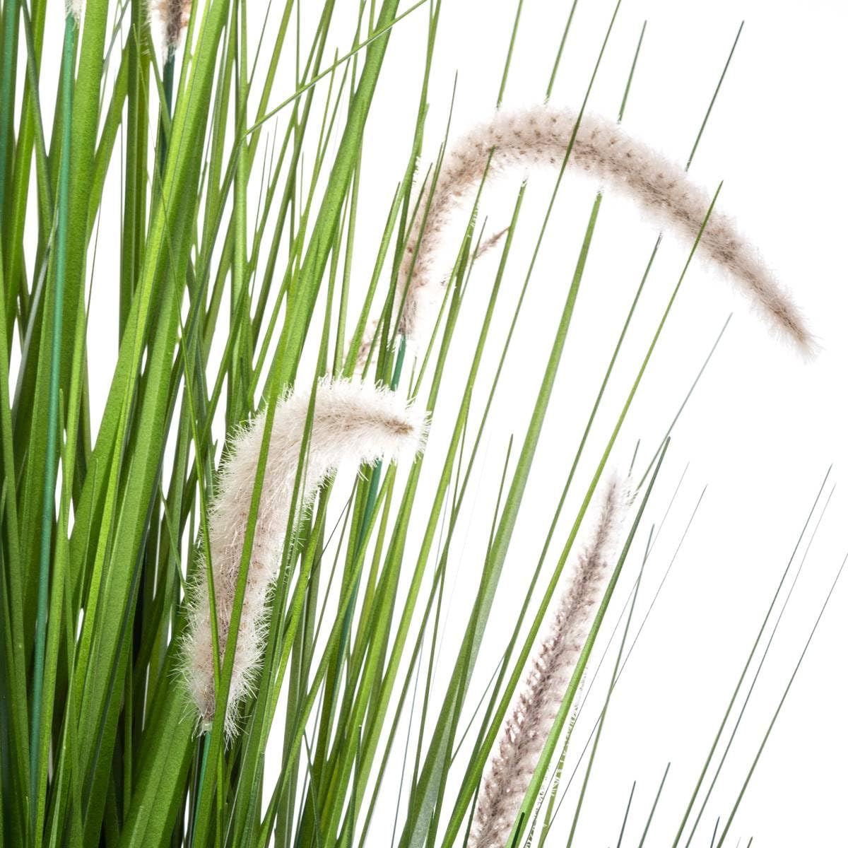 Bouquet Artificiel d'herbes et Queues de Chat en Pot H 100 cm - Atmosphera
