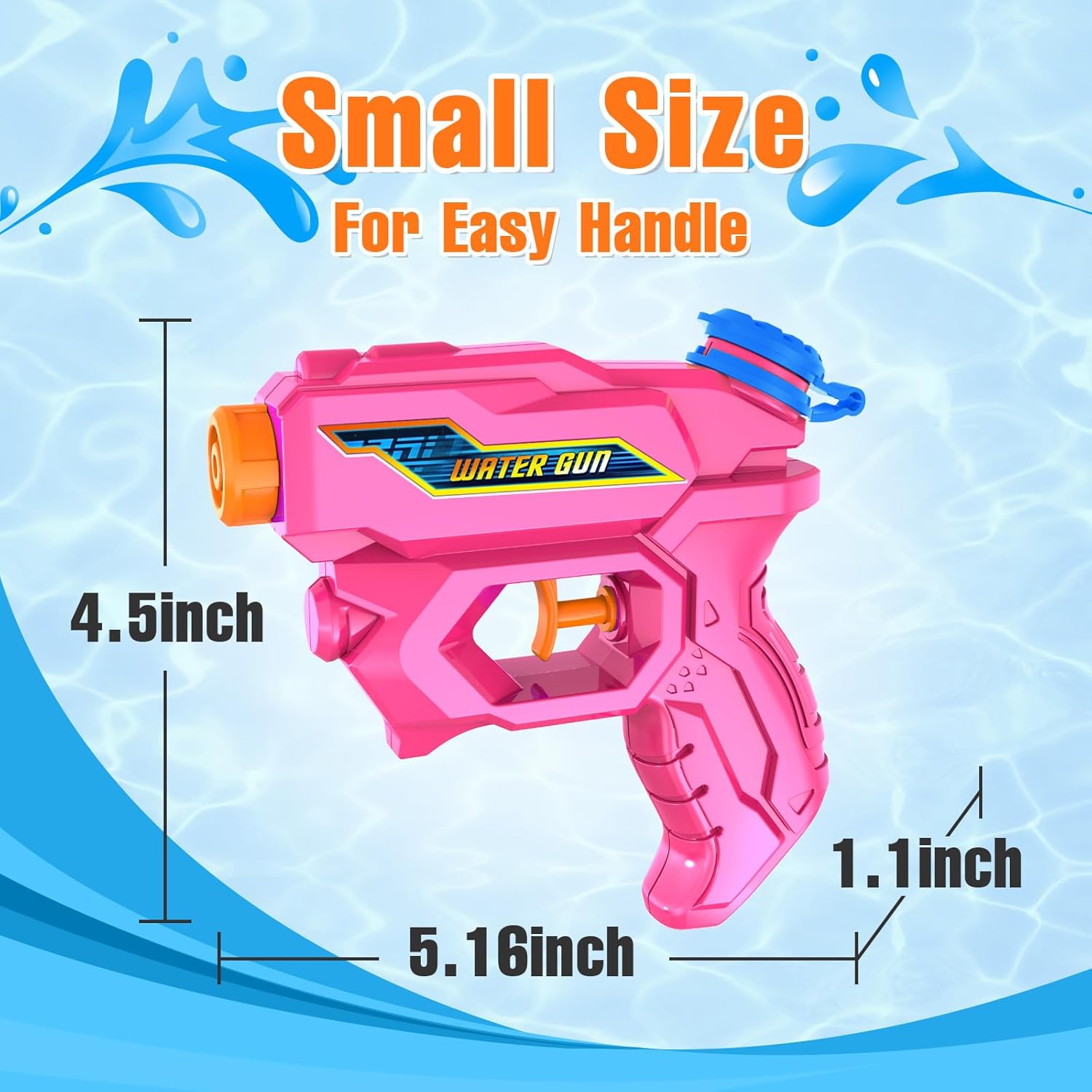 Water Gun Mini Squirt Guns, Water Guns for Kids Adults Water Pistol Small Water Blaster for Boys Girls Toddlers, Summer Toys for Outdoor Ages 2-4, 3-5, 4-8