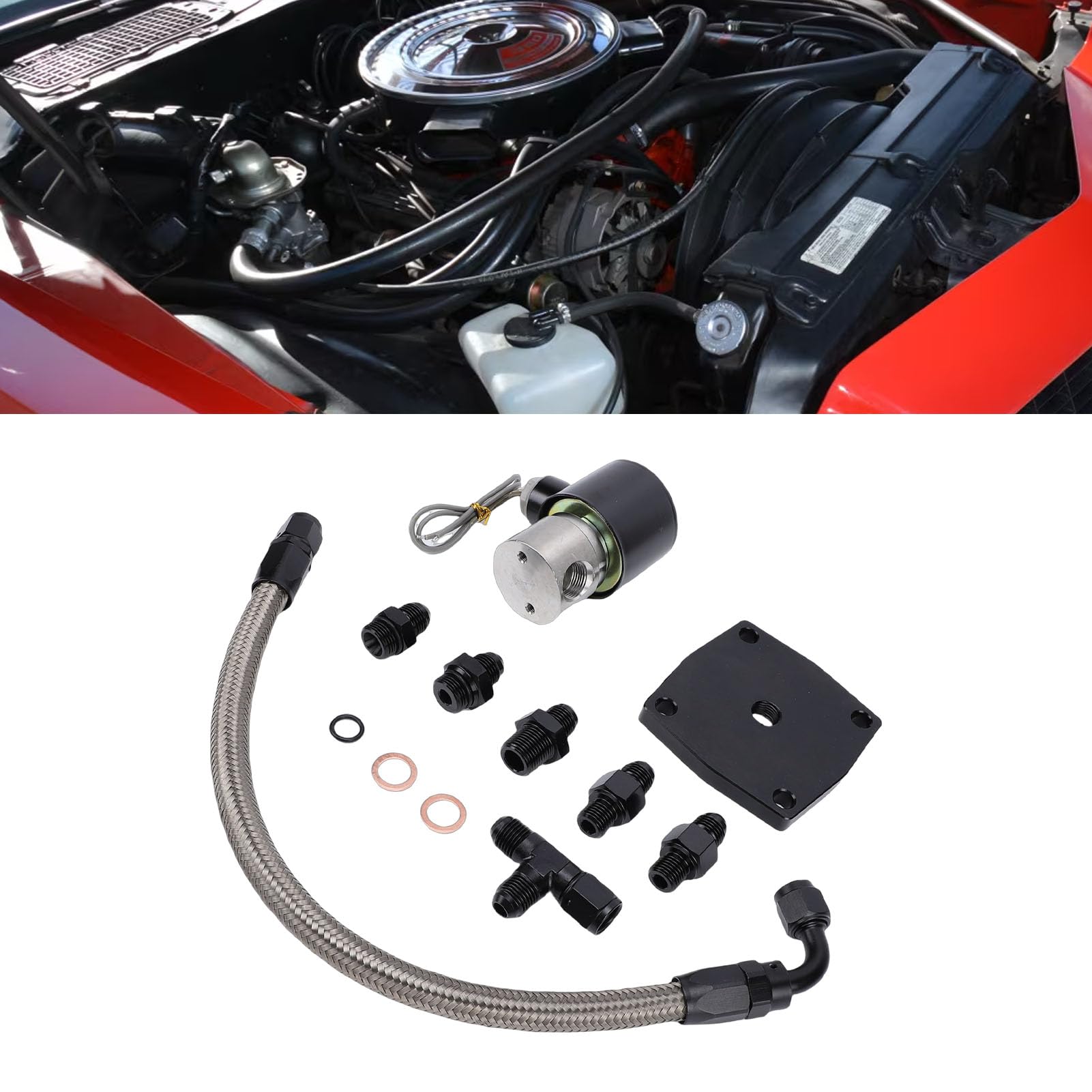 sistemas di Valvola di Scarico Rapido, Valvola di Scarico Rapido della Pressione 3/8in Dimensioni Tubo Lega di Alluminio per Turbo 400 Trasmissioni Powerglide