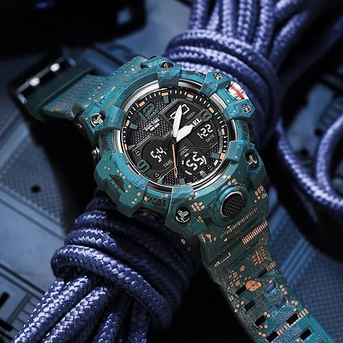 Miniatura 9 de Relojes para hombre multifunción reloj deportivo militar S-Shock LED digital impermeable reloj despertador