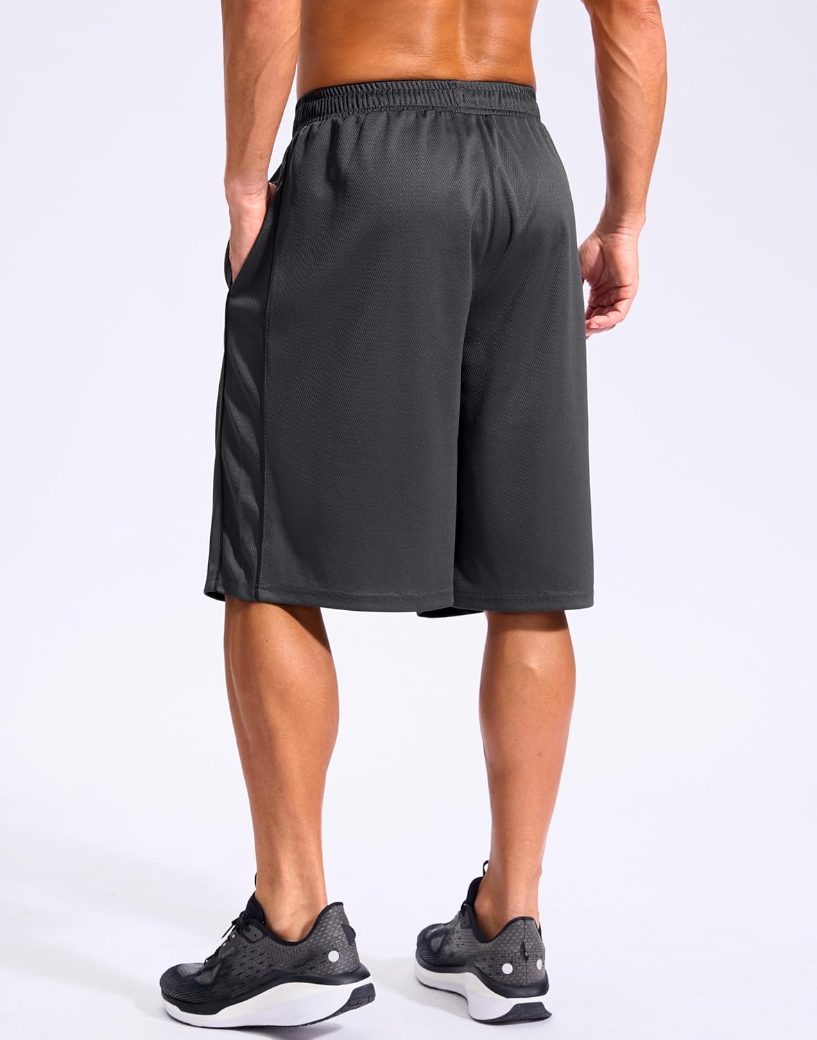 G Gradual Men's 12" Long Basketball Shorts with Pockets Lightweight Loose Fit Athletic Shorts Mesh Gym Shorts for Men