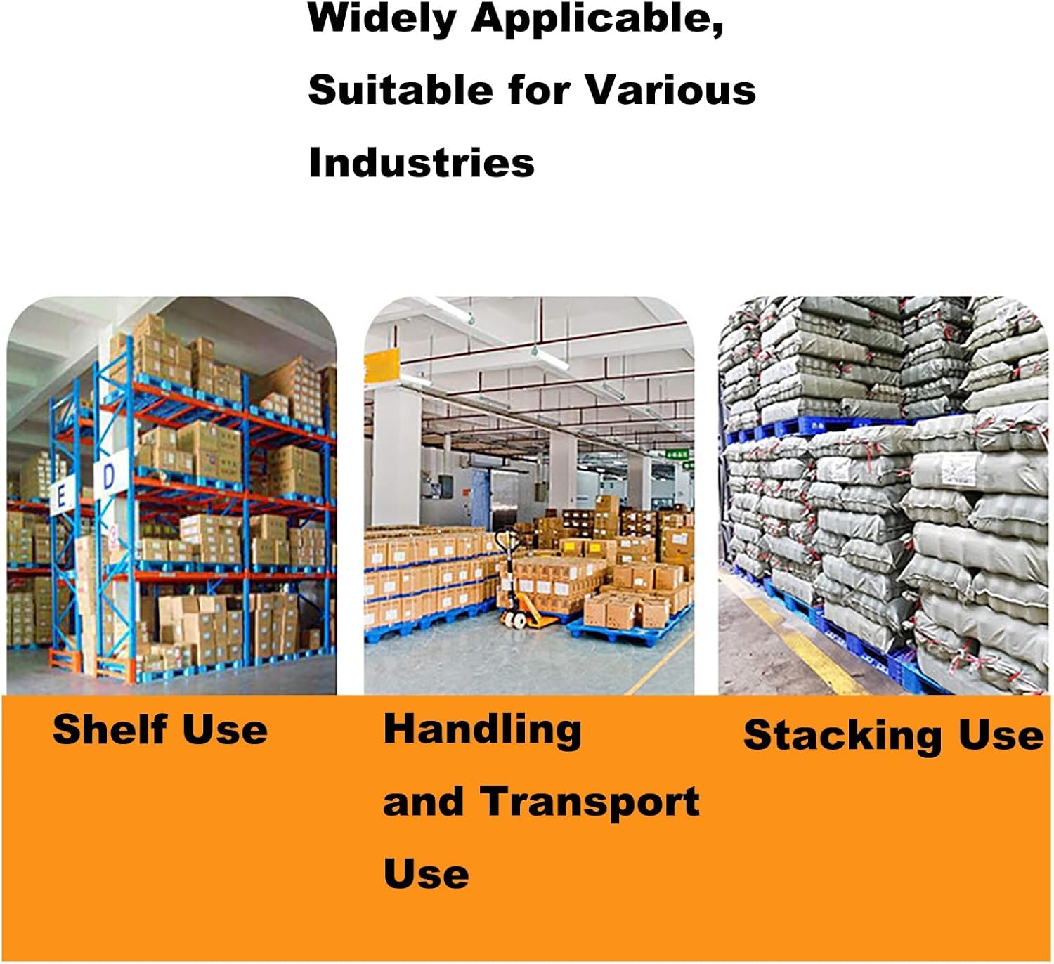 Plastic Pallet, Heavy-Duty 4-Way Entry Plastic Pallet, Stackable, Industrial- Shipping Pallet, 6000 lbs Capacity(120x100 cm/47.2x39.4 in)