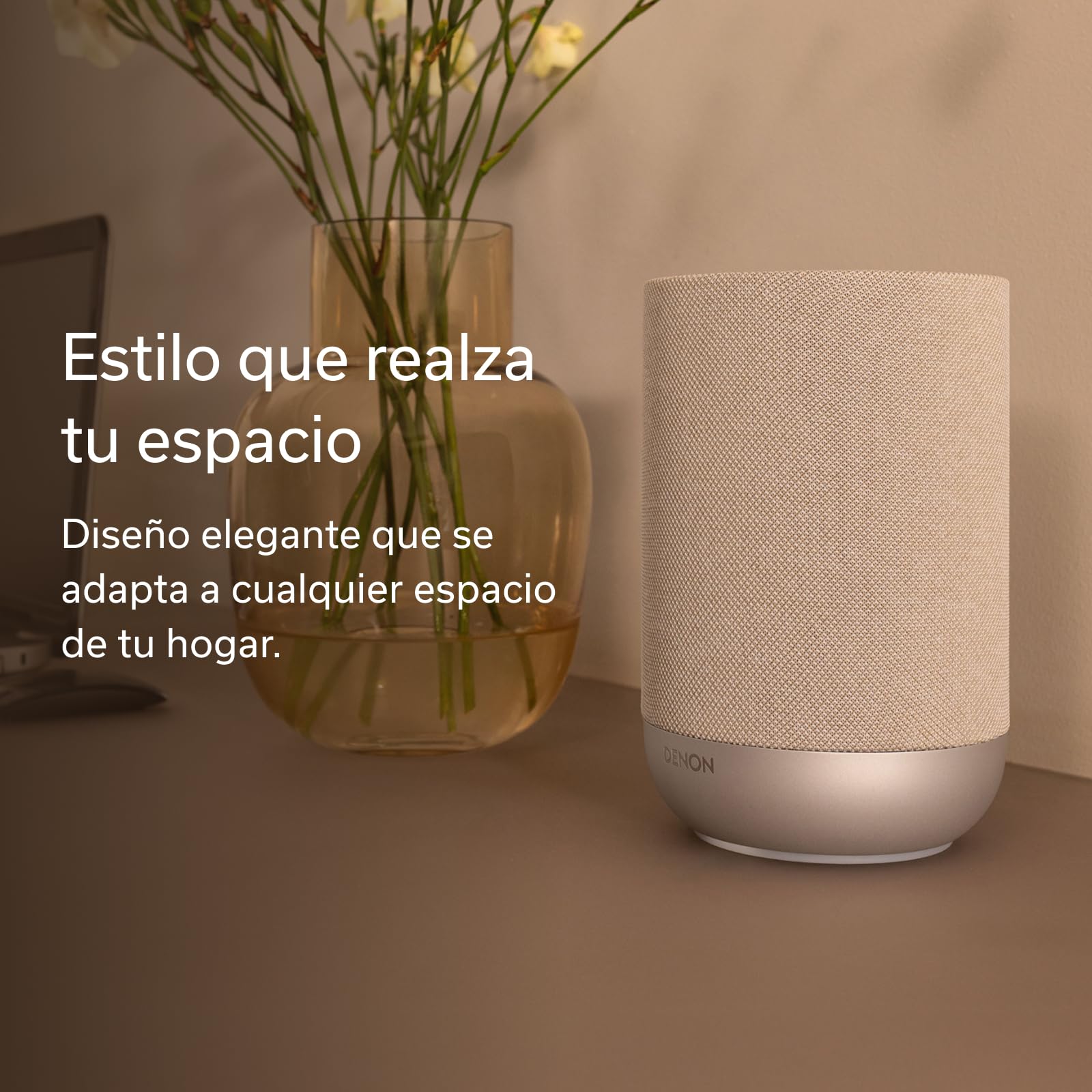 DENON Home 200 Altavoz Inteligente Inalámbrico con Dolby Atmos Music, HEOS Streaming, WiFi, Bluetooth, AirPlay 2, Audio Hi-Res, Función Par Estéreo, Diseño Elegante - Negro