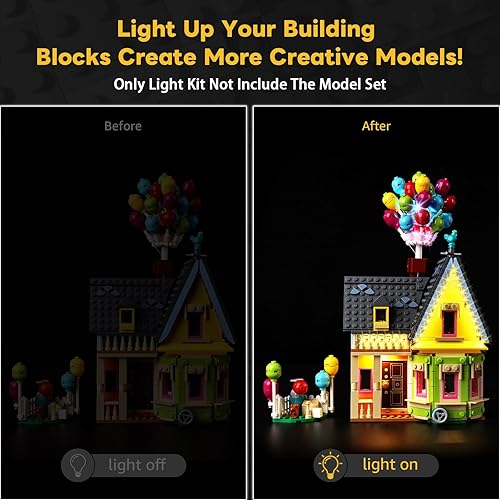 Miniatura 2 de Kyglaring Luz LED para Lego Disney y Pixar 'Up' House 43217 Kit de construcción modelo para niños - sin juego de Lego (versión clásica)