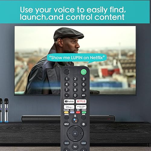 Miniatura 6 de Reemplazo remoto por voz para Sony Smart TV compatible con Sony Bravia OLED LED 4K 8K UHD, Android TV con accesos directos YouTube y Netflix, etc.