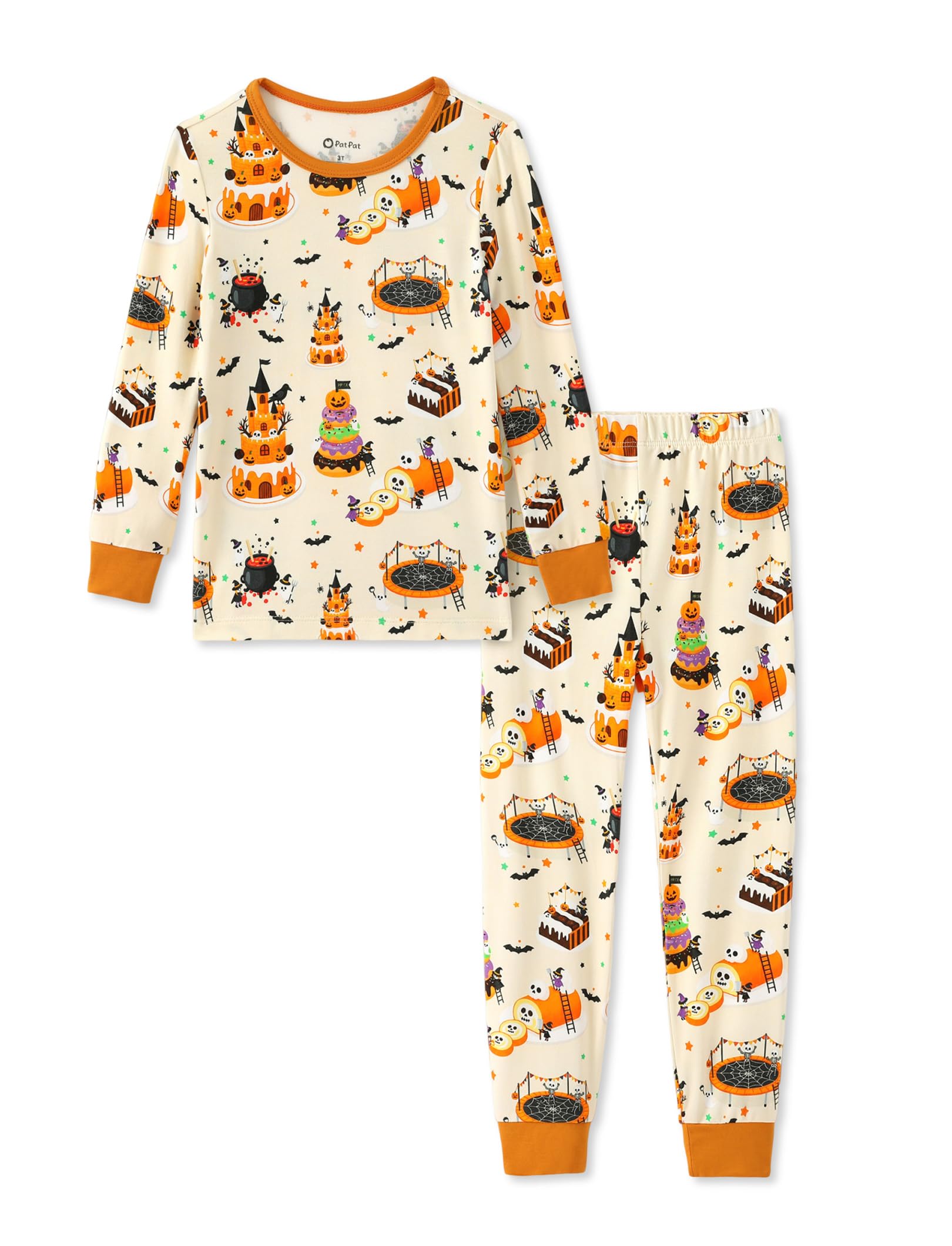 PATPAT Toddler &amp; Kids Pajama Sets with Bamboo Viscose, Snug Fit Pjs for Girls, All-Season Comfort Sleepwear, Ages 2-12 Years