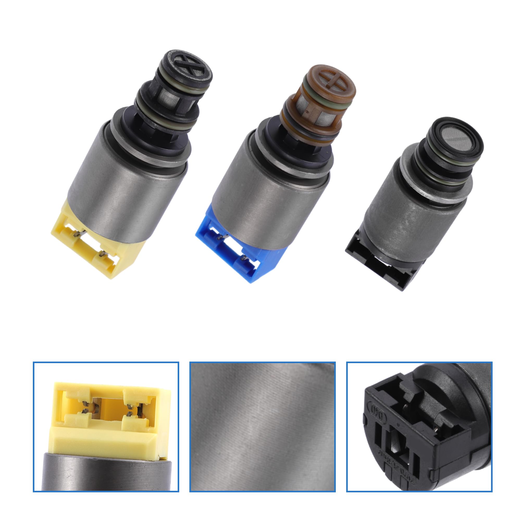 A ABSOPRO Motor Control Caja Cambios Solenoide para 6HP19-7 Uds Titanio Tono