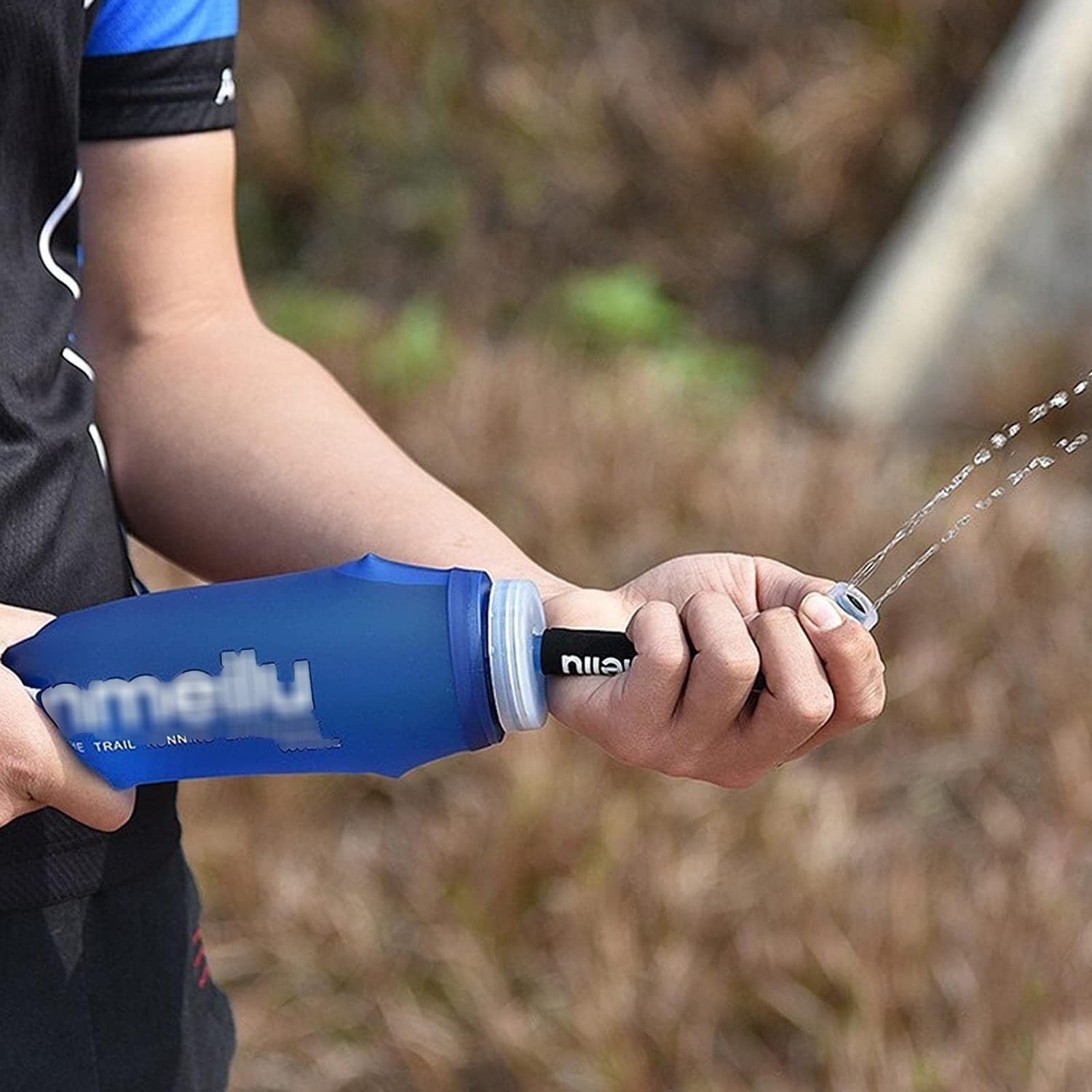 Trinkflasche Zusammenklappbare Wasserflasche Marathon Sports, weiche Wasserflasche for Laufen, Wandern, Radfahren, Bergsteigen