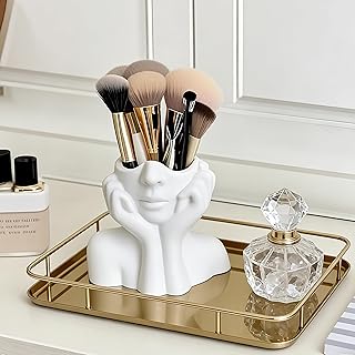 Soporte de cerámica para brochas de maquillaj...