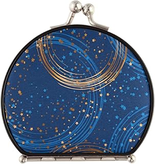 susiyo Vintage Compact & Travel Mirror with Bukle Closure, Venus Night Abstract Makeup Mirror Small Portable Foldable Easy to Carry for Women Girls Purses