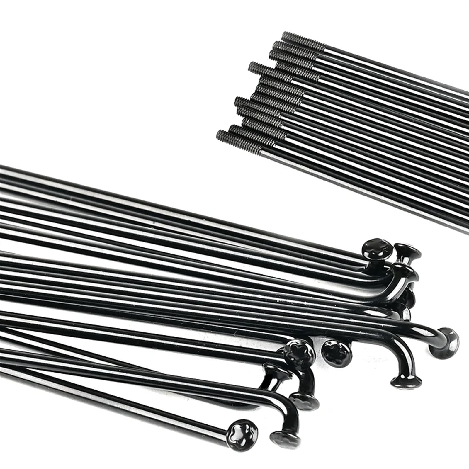 Für Fahrradspeichen, Draht, Mountainbike, Rennrad, 304 Edelstahl, 14 G, schwarz, hochfest, für Fahrradspeichen, 257 mm - 293 mm Speichenkappe