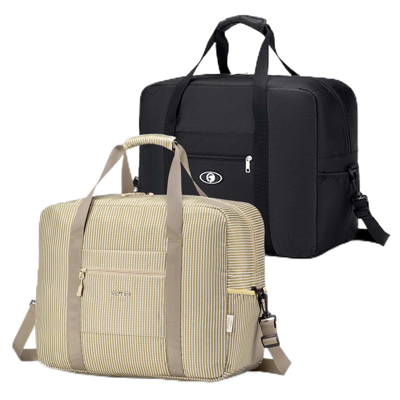 SPAHER Maleta Cabina Bolsas de Viaje Plegable 45 x 36 x 20 Easyjet Bolsos de Viaje Equipaje de Mano Bolsa de Cabina Maletas Viaje Bolsas para Viaje Bolso Maternidad Bolso Equipaje Fin de Semana 32L