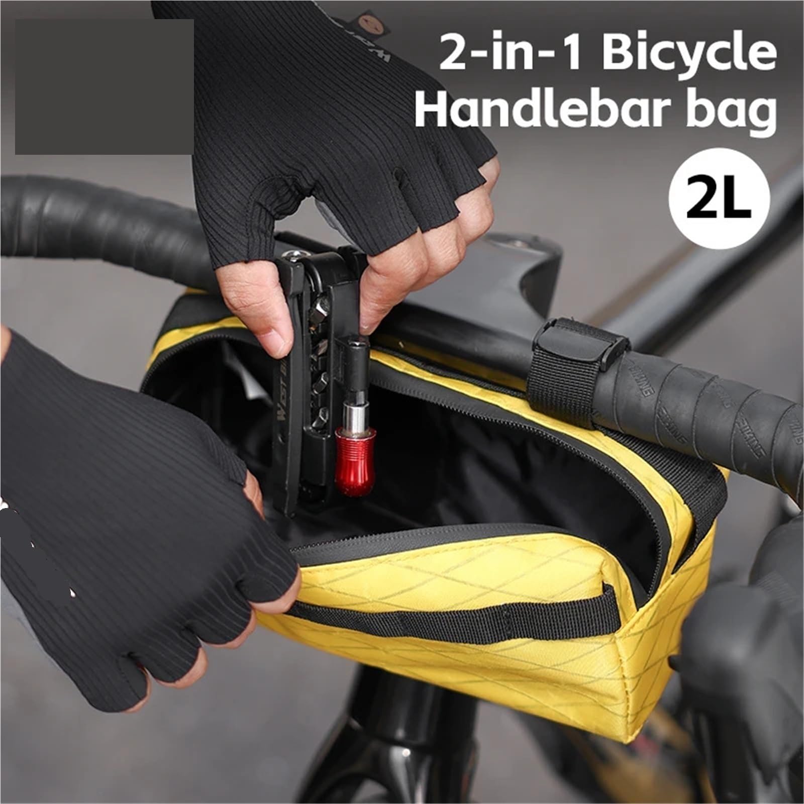 Bolsa para Manillar De Bicicleta Bolsa for Manillar de Bicicleta, portátil, Impermeable, for Guardar Herramientas de Ciclismo de Carretera para Bicicletas(Color2)