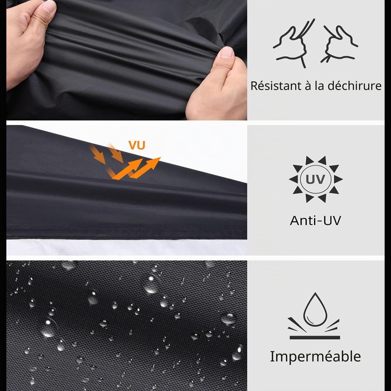Bâche De Protection Moto Imperméable,Housse Moto Exterieur 200 X 70 X110CM,Housse De Moto en Polyester Bache Etanche Hiver Eté 210D Oxford XXL avec Trou De Serrur De Noir MotoCover