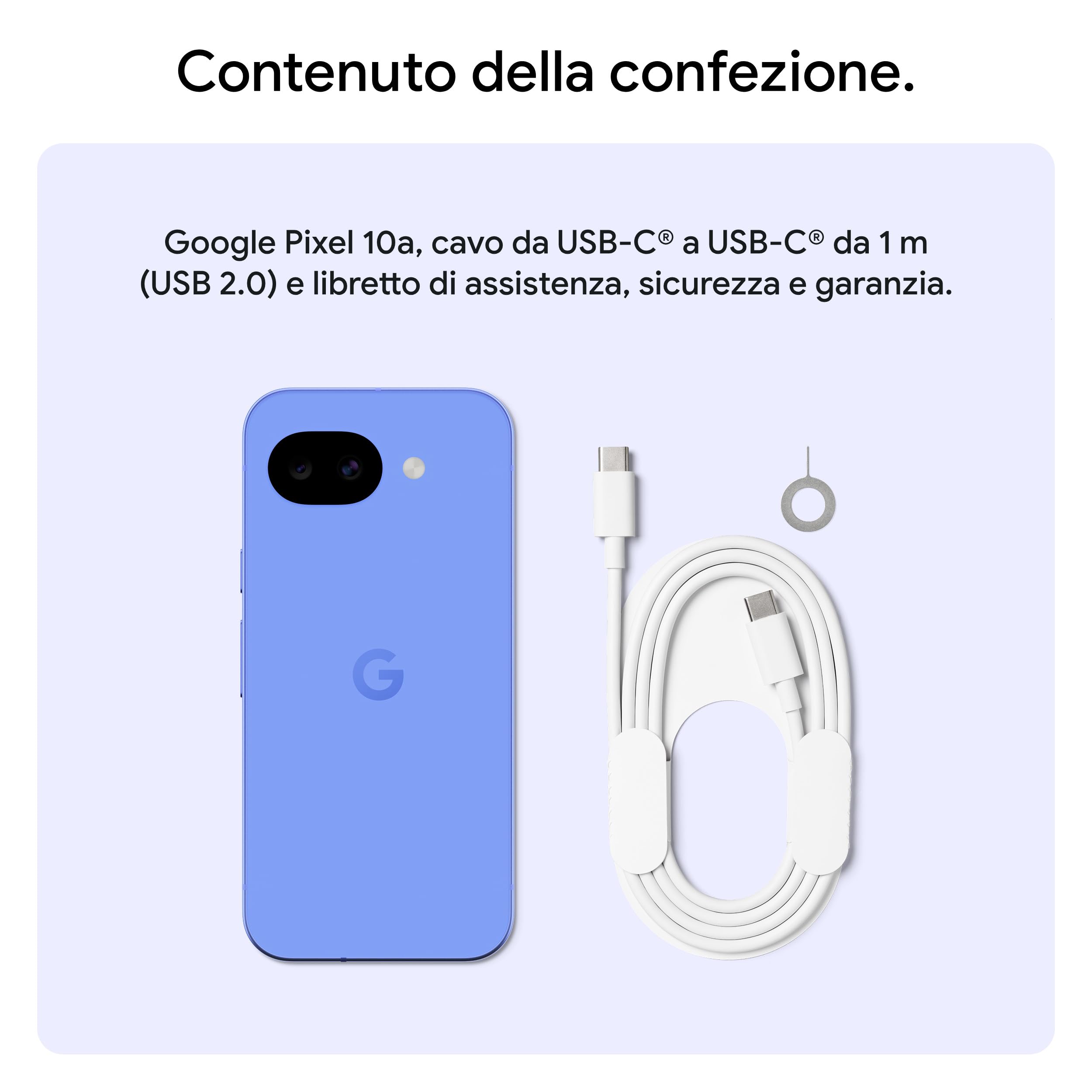 Google Pixel 10a - 7 anni di nuovi aggiornamenti e funzionalità, oltre 30 ore di autonomia, Guida fotografica, Gemini Live, Sicurezza Pixel - Nero ossidiana, 128GB