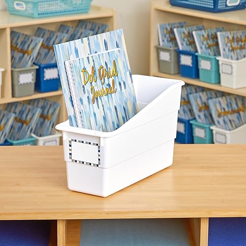 Miniatura 9 de Really Good Stuff Soporte duradero para libros y carpetas, paquete de 4, colección Cool & Calm Color, 5 x 12 x 7 pulgadas, organización de aula,