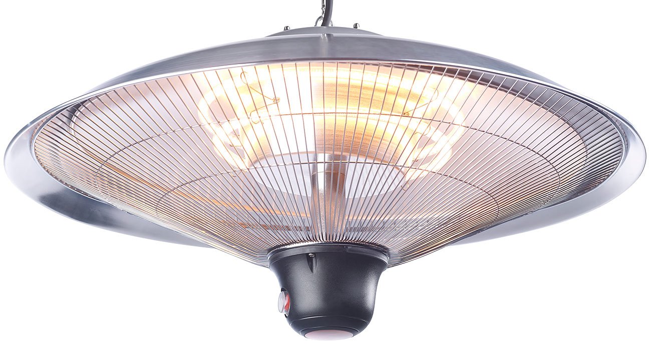 Semptec Urban Survival Technology Infrarot Lampe: IR-Decken-Heizstrahler mit LED-Licht, Fernbedienung, bis 2.000 W, IP34 (Deckenheizstrahler mit Licht, Infrarot Deckenstrahler mit, Decke)