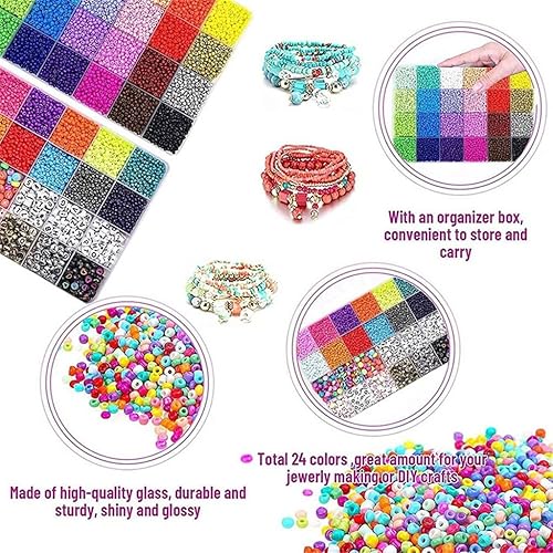 Miniatura 3 de SXNBH - Cuentas de pulsera de 0118in utilizadas en kits de fabricación de joyas kits de manualidades de cuentas manualidades y manualidades