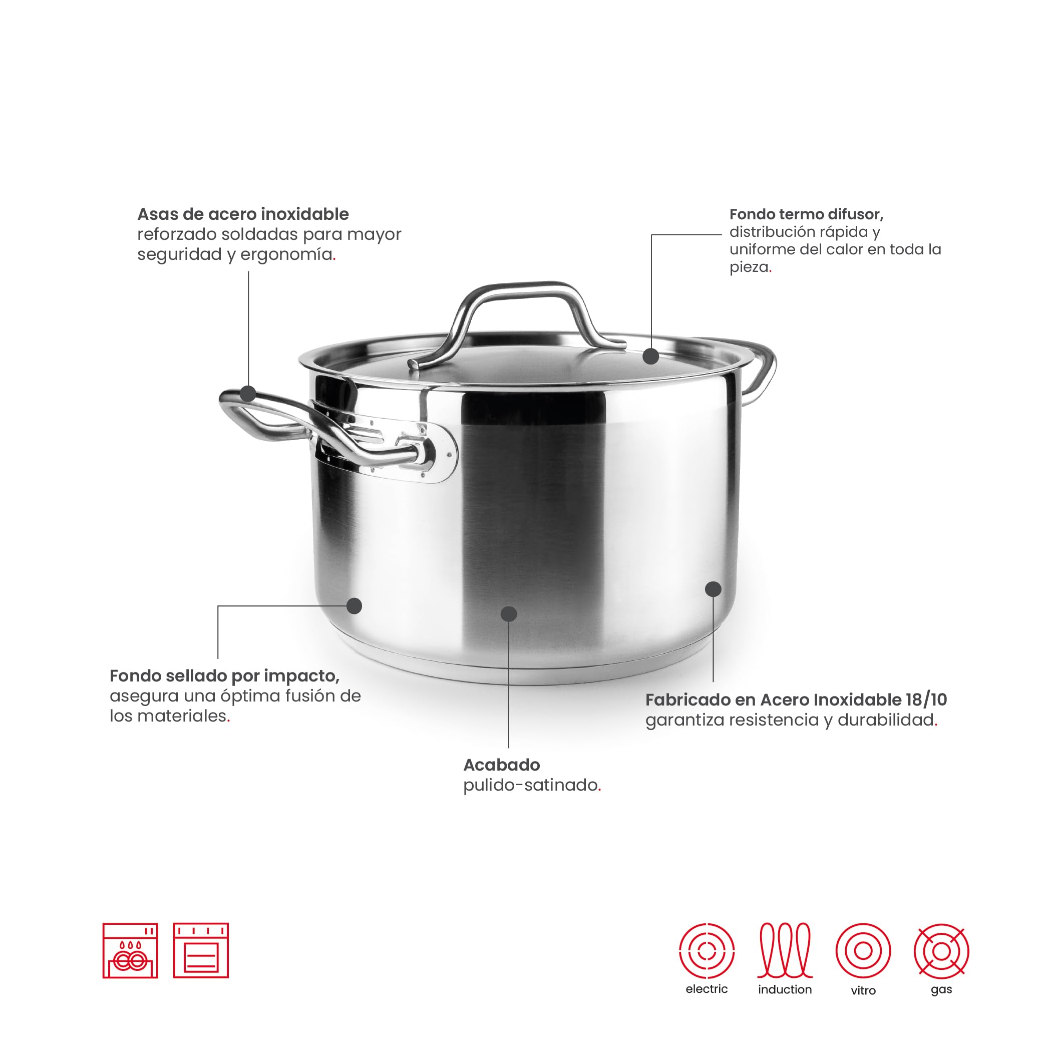 IBILI 607726 Olla, 18/10 Steel