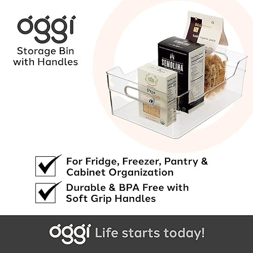 Miniatura 38 de Oggi Contenedor de almacenamiento de pared alto para gabinete/cajón (12 x 8.75 x 5 pulgadas) (paquete de 2)