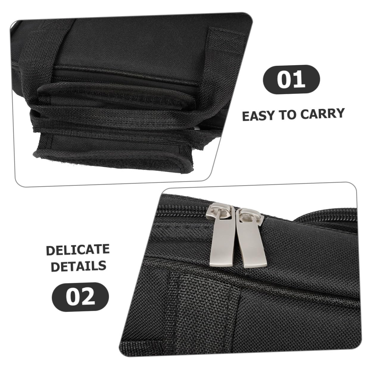 Bolsa para Baquetas de Percusión de Gran Capacidad Resistente Oxford Portátil con Correa de Hombro para Almacenamiento y Transporte Práctica y Escenario