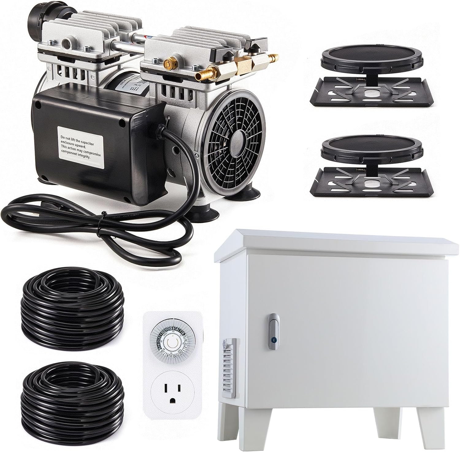 Pond Aerator Pump and Pond Aerator Weatherproof Outdoor Cabinet