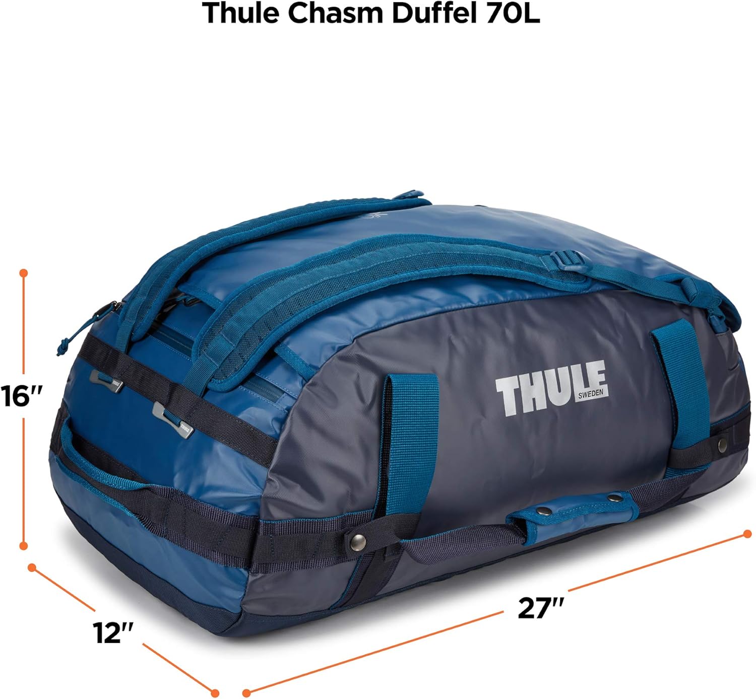 Thule Chasm Sport Duffel Bag 70L, Poseidon : Sports & Outdoors