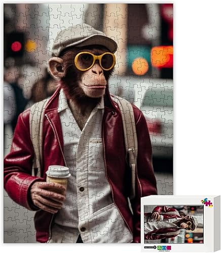 Miniatura 2 de Street Monkey - Rompecabezas de 500 piezas para adultos, rompecabezas educativo intelectual, juego divertido para hombres, mujeres y niños, 15.2 x