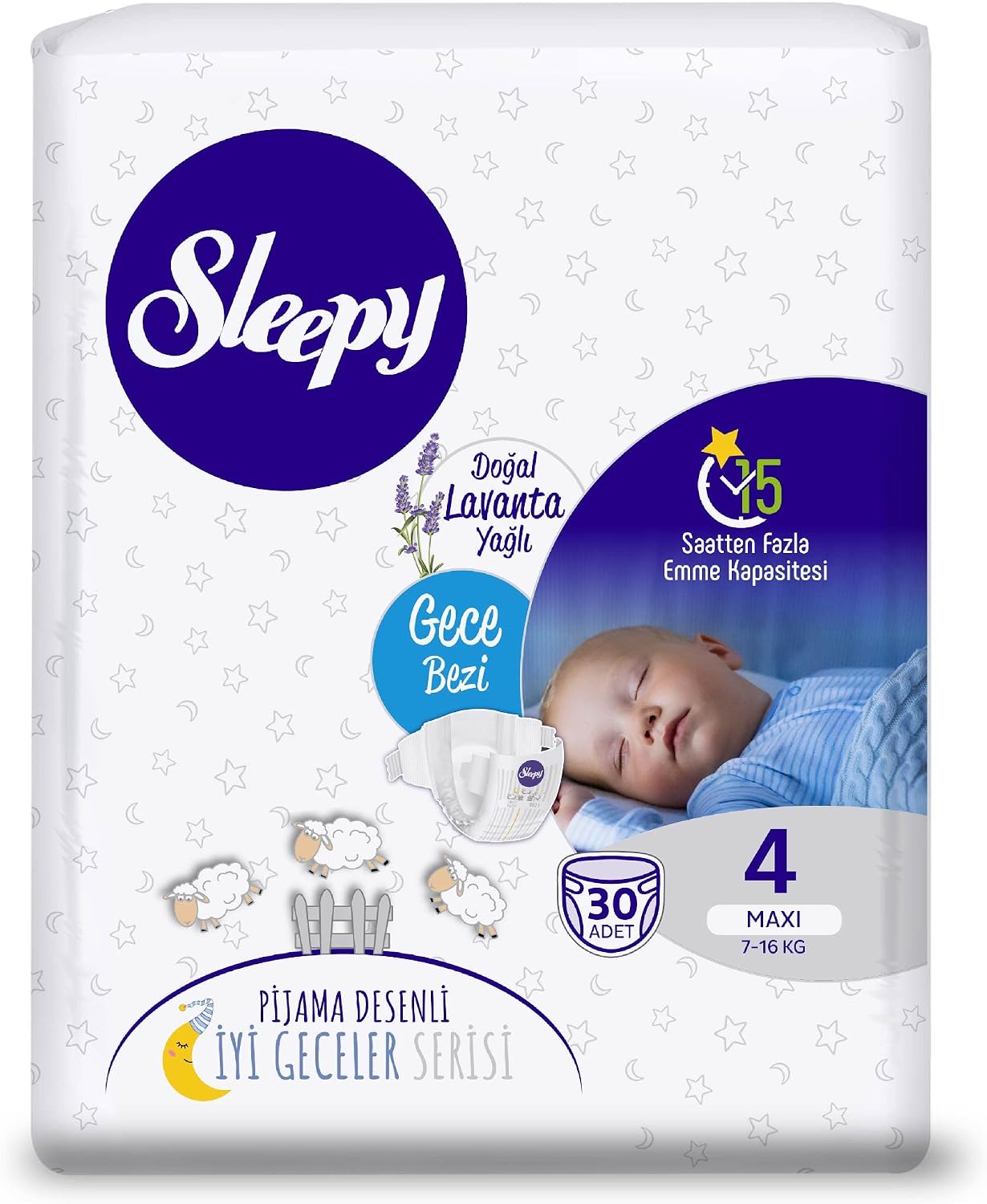 Sleepy Gece Külotu 4 Numara Maxi 30X5 Adet