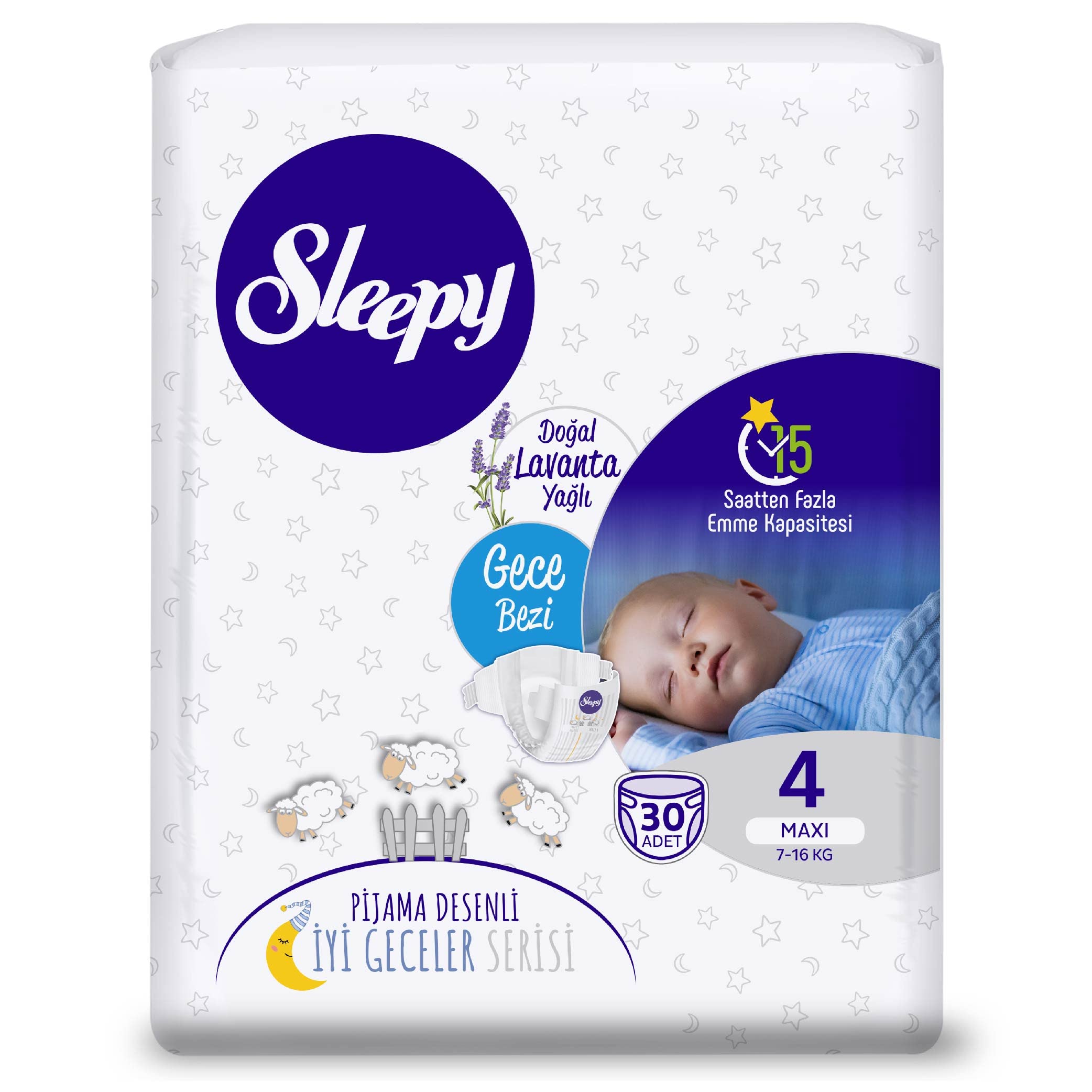 Sleepy Gece Külotu 4 Numara Maxi 30X5 Adet