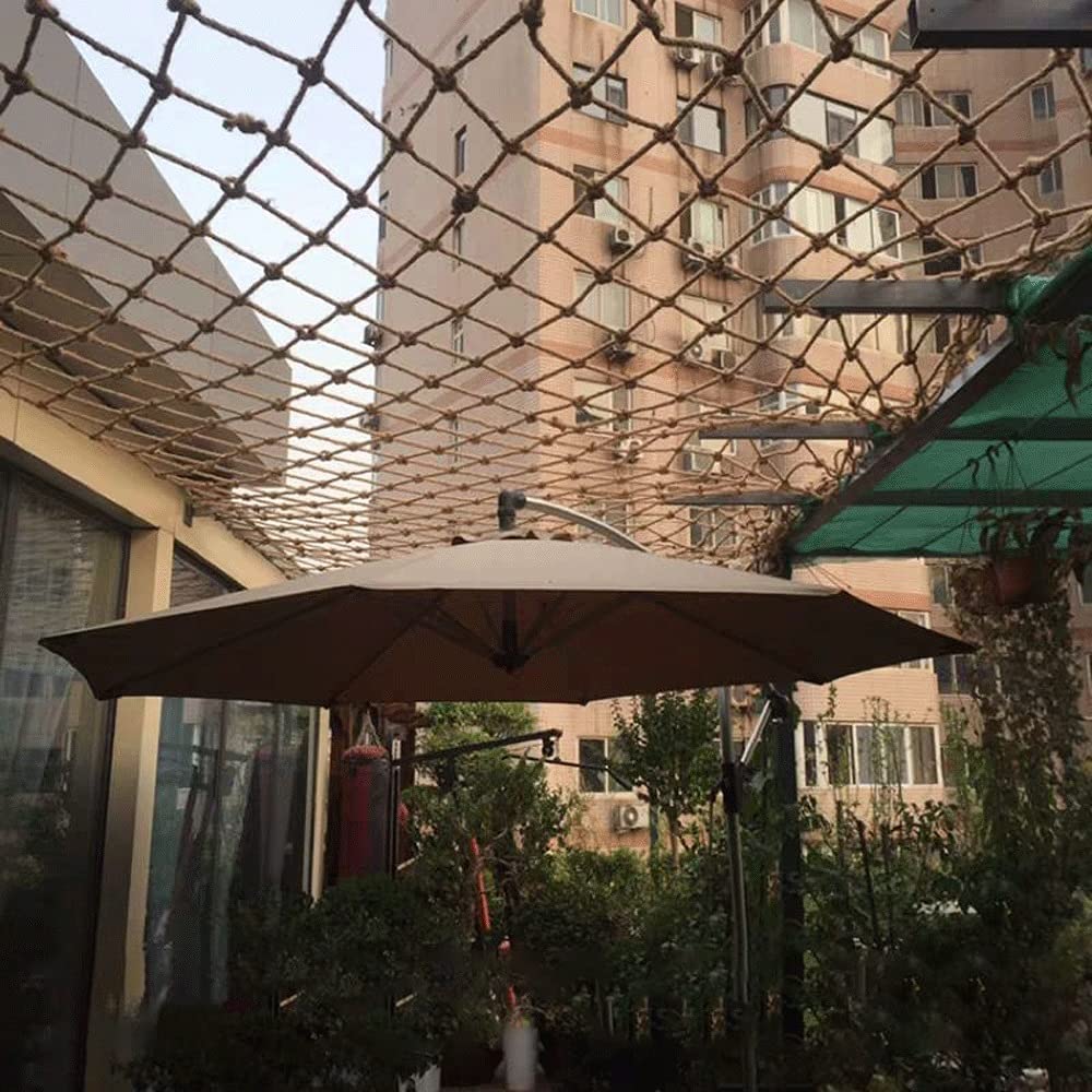 RZM, Rete di sicurezza per bambini in canapa, resistente, per camion, rimorchi, balcone, terrazza, decorazione per esterni, aree di gioco, casette sull'albero, dimensione: 2 x 3 m