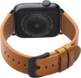Aladrs Vintage Leather Straps Compatible with Apple Watch Band 49mm 45mm 44mm 42mm, Elegant Oil Wax Replacement Wristband for iWatch Ultra Series 8 7 6 5 4 3 2 1 SE, Brown