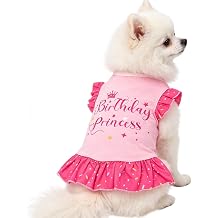Dog Dresses for Small Dogs Girl Pink Pet Birthday Princess Outfit