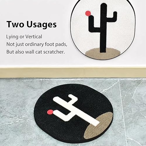 Miniatura 3 de Rascador vertical de cactus europeo, de 17 pulgadas, montado en la pared, poste rascador de gato, calcomanía de pared, almohadilla rascador para