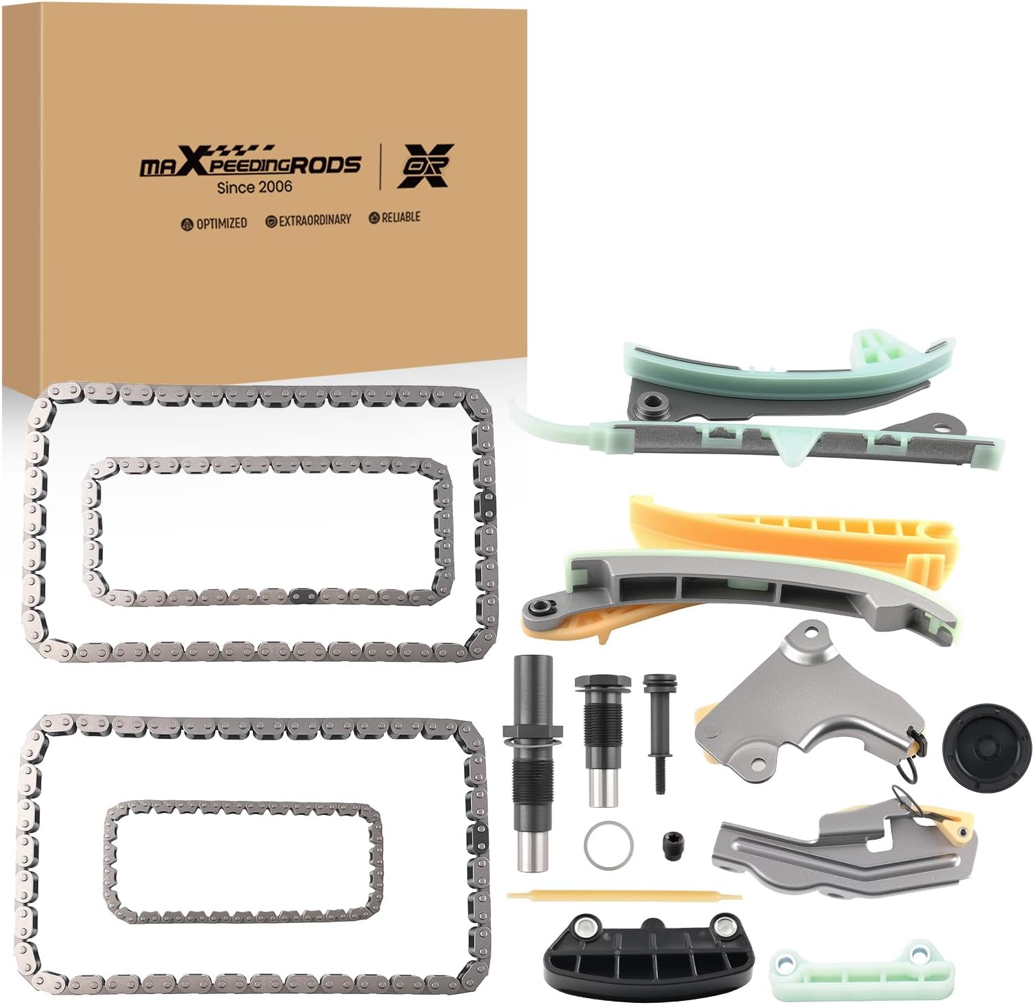 maXpeedingrods Timing Chain Kit 4.0L for Ford Ranger 2001-2011 Explorer 1997-2010 Mustang 2005-2010 Mercury Mountaineer 1998-2010 Explorer Sport Trac Mazda B4000 2001-2010 Engine Time Part Sets