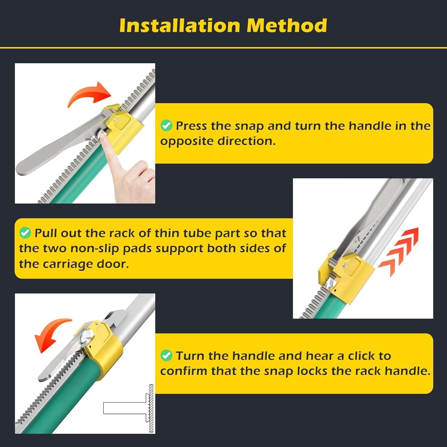 Telescopic Cargo Stabilizer Bars for Trailers/Refrigerated Trucks, Heavy Duty Ratcheting Cargo Bar for Pickup Truck Bed, 440 Lbs Load Aluminum Load Bars Divider Pole(7.4'-8.6'/2260-2640mm)