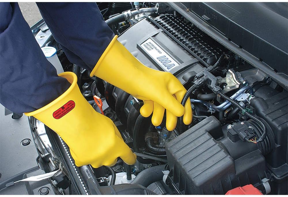 ANSELL Electrical Gloves, Class 2, Yellow, Sz12, PR
