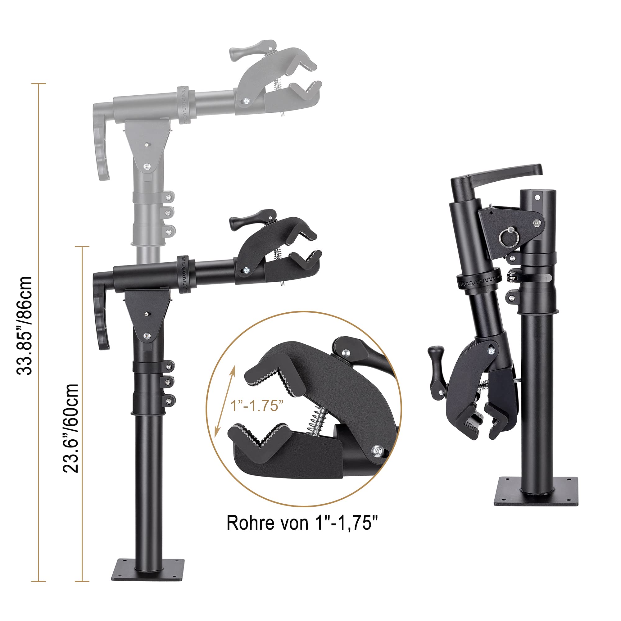 CXWXC Support de Montage Pour Vélos - Charge Maximale 40 kg - Pour Électriques, VTT, Route - Tête Rotative 360° (XL-T350)