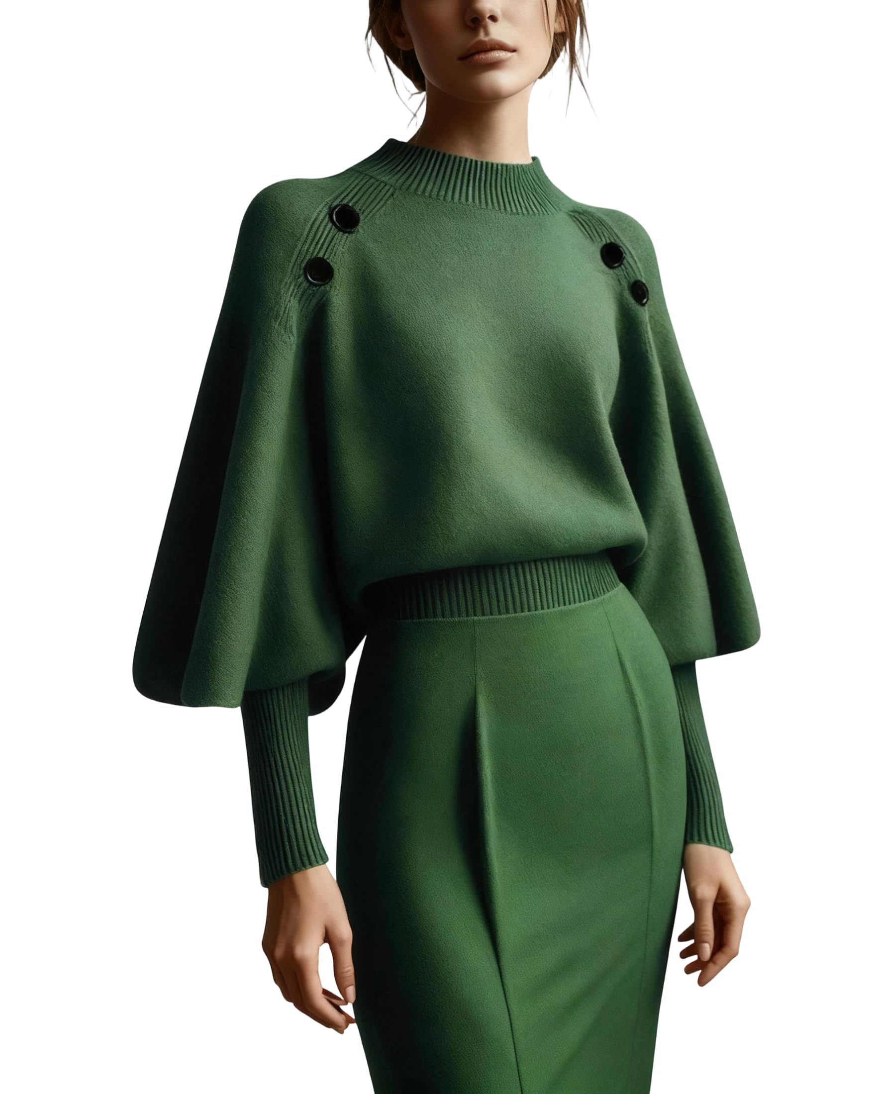 Womens Turtleneck Sweaters Pullover Long Sleeve Loose Fit Knitted Tops High Neck Tunic Sweater