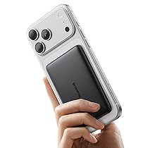 Baseus Picogo AM41 Power Bank, Ultra Slim 5000mAh Magsafe Powerbank, Ricarica Rapida PD 20W, Portatile, Magnetico Batteria Esterna Wireless con cavo USB C per iPhone 17, 16, 15, 14, 13, 12, Nero