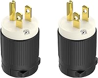 Vista 1 de Cable de extensión NEMA 5-15P con certificación UL para reparación de extremos de repuesto macho de 15 amperios, 110, 120, 125 voltios, 3 puntas, 2