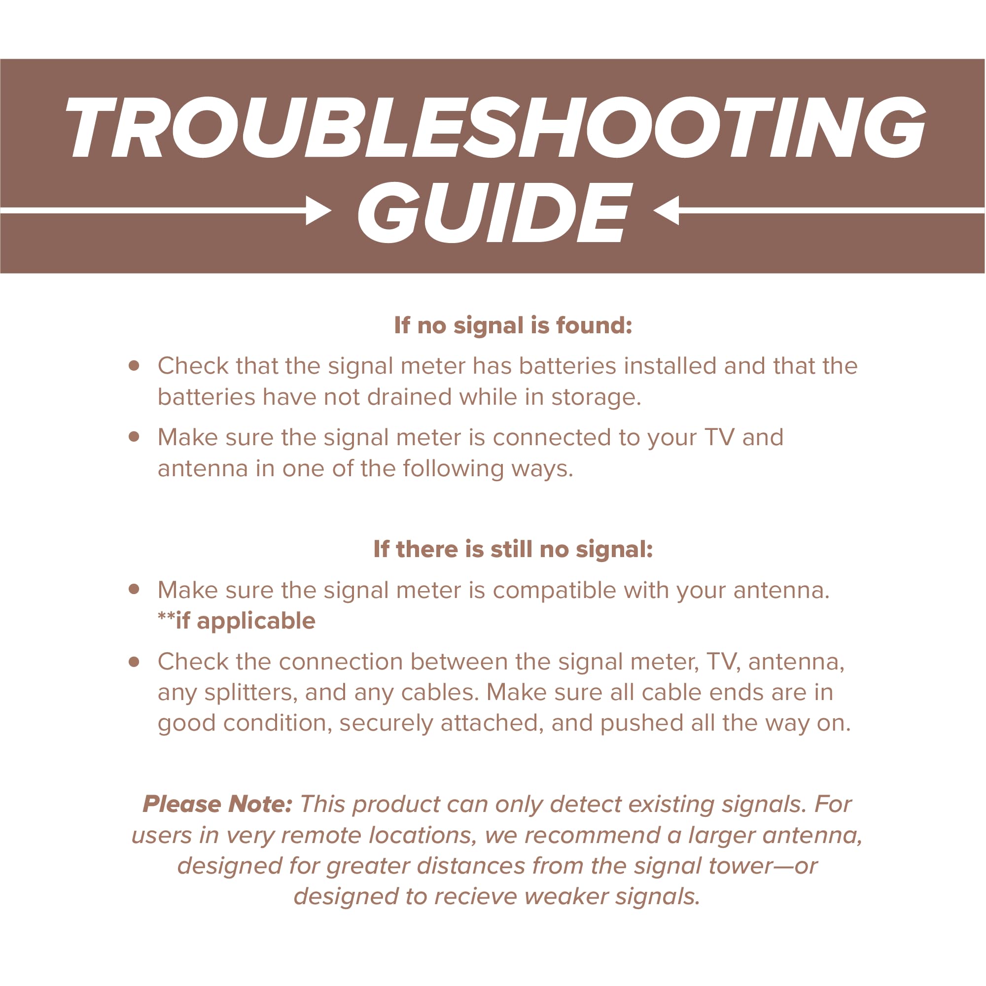 THE CIMPLE CO Signal Strength Meter, LED Indicators, for RV's and Over-The-Air Antennas, Sensitivity Adjuster, TV Antenna Finder, with Coax, Black