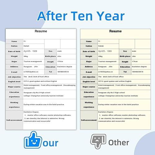 Miniatura 6 de Phomemo Papel térmico de 8.5 x 11 pulgadas, papel de impresora térmica plegable, papel de tamaño carta estadounidense, 100 hojas, multiusos, blanco